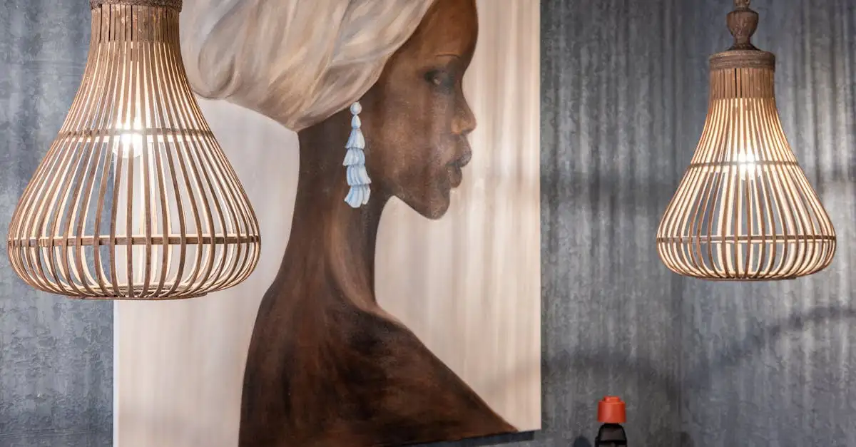 Wanddecoratie afrikaanse vrouw