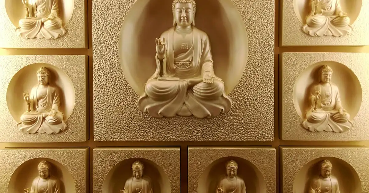 Interieur wanddecoratie boeddha paneel