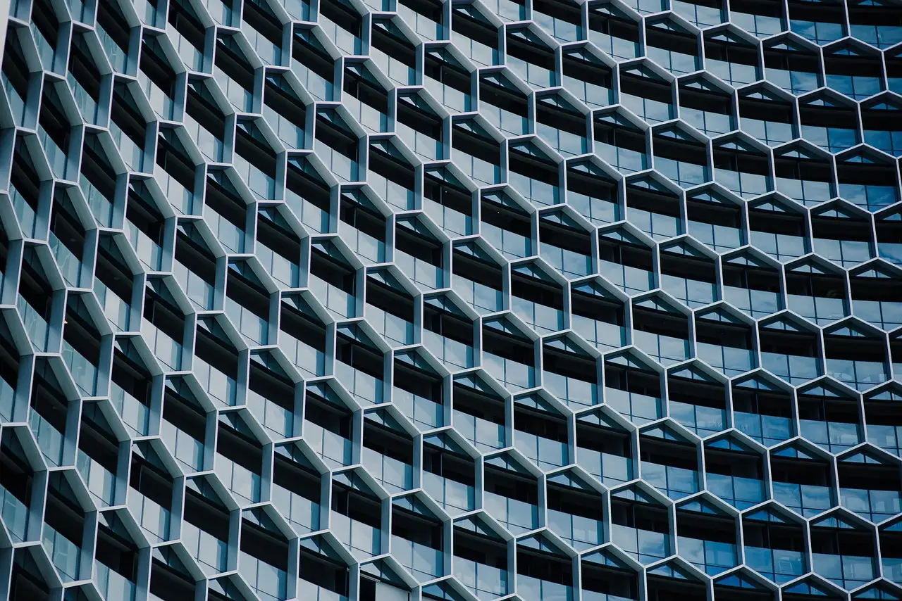 Foto wanddecoratie hexagon