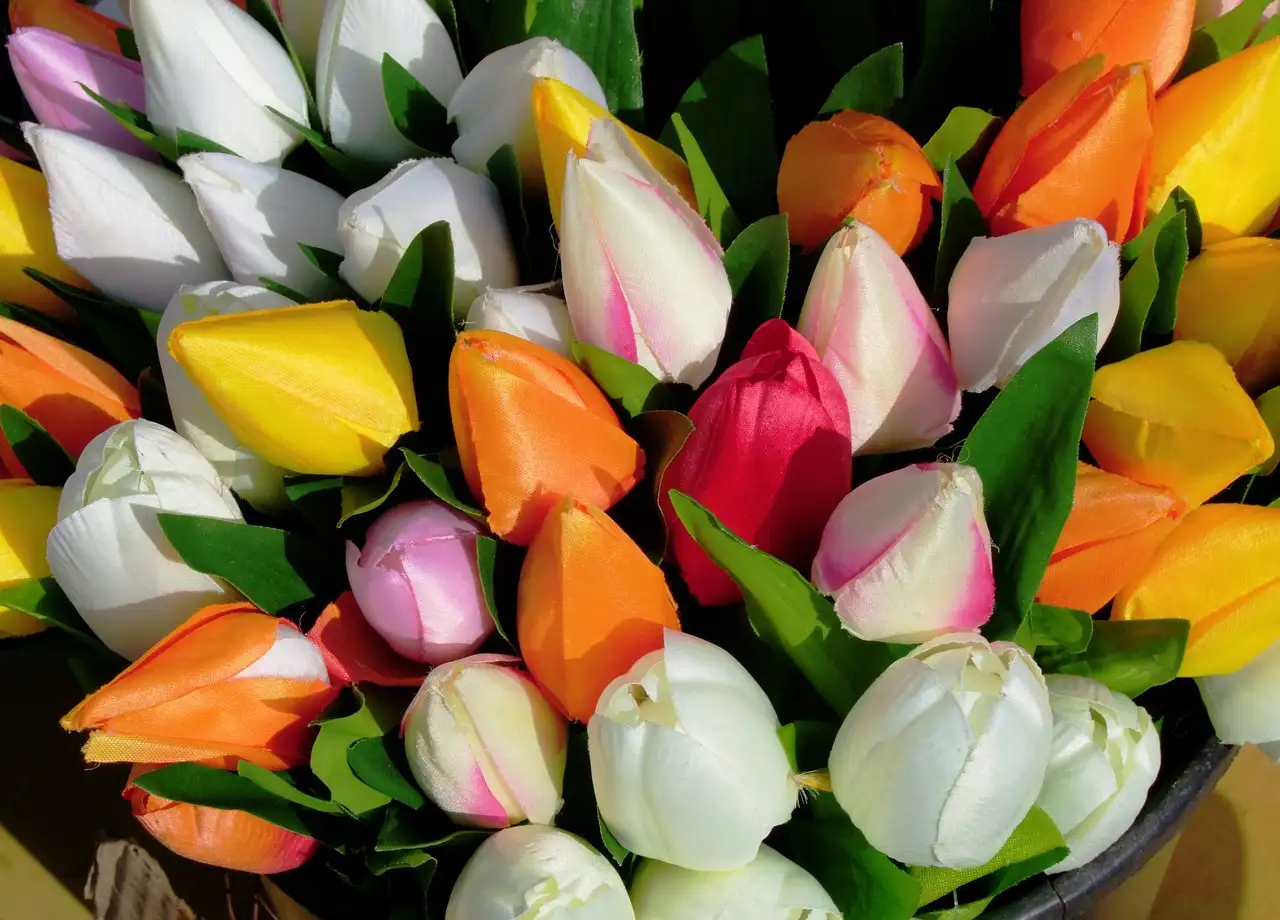 Kunstbloemen wanddecoratie