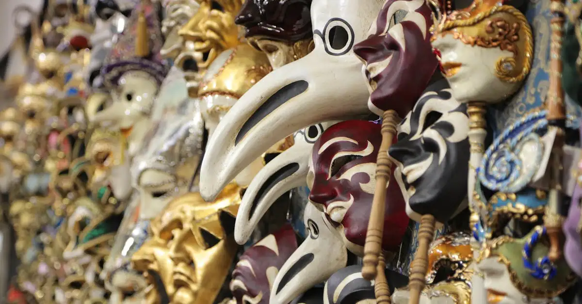 Venetiaans masker gips wanddecoratie kopen