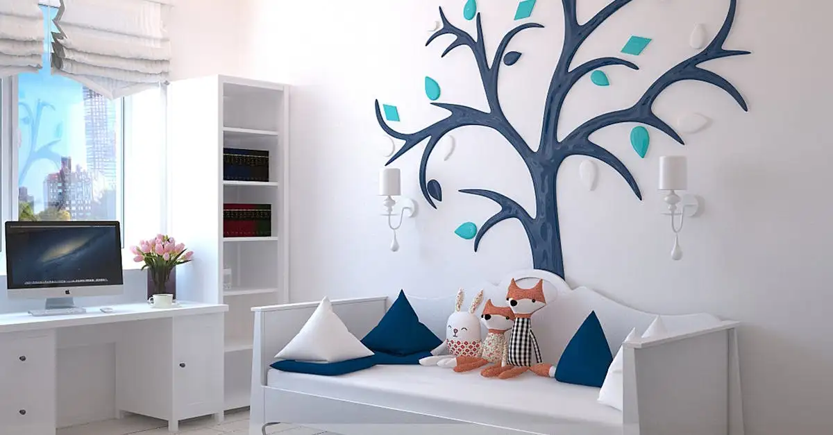 Wanddecoratie babykamer met Engelse songteksten