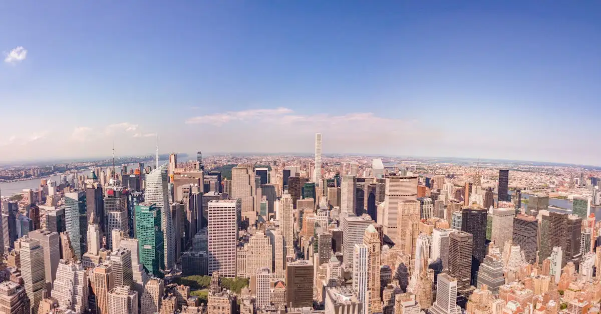 Wanddecoratie skyline new york