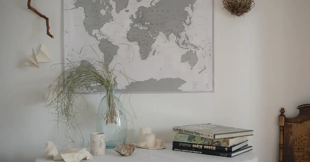 Map of the world wanddecoratie