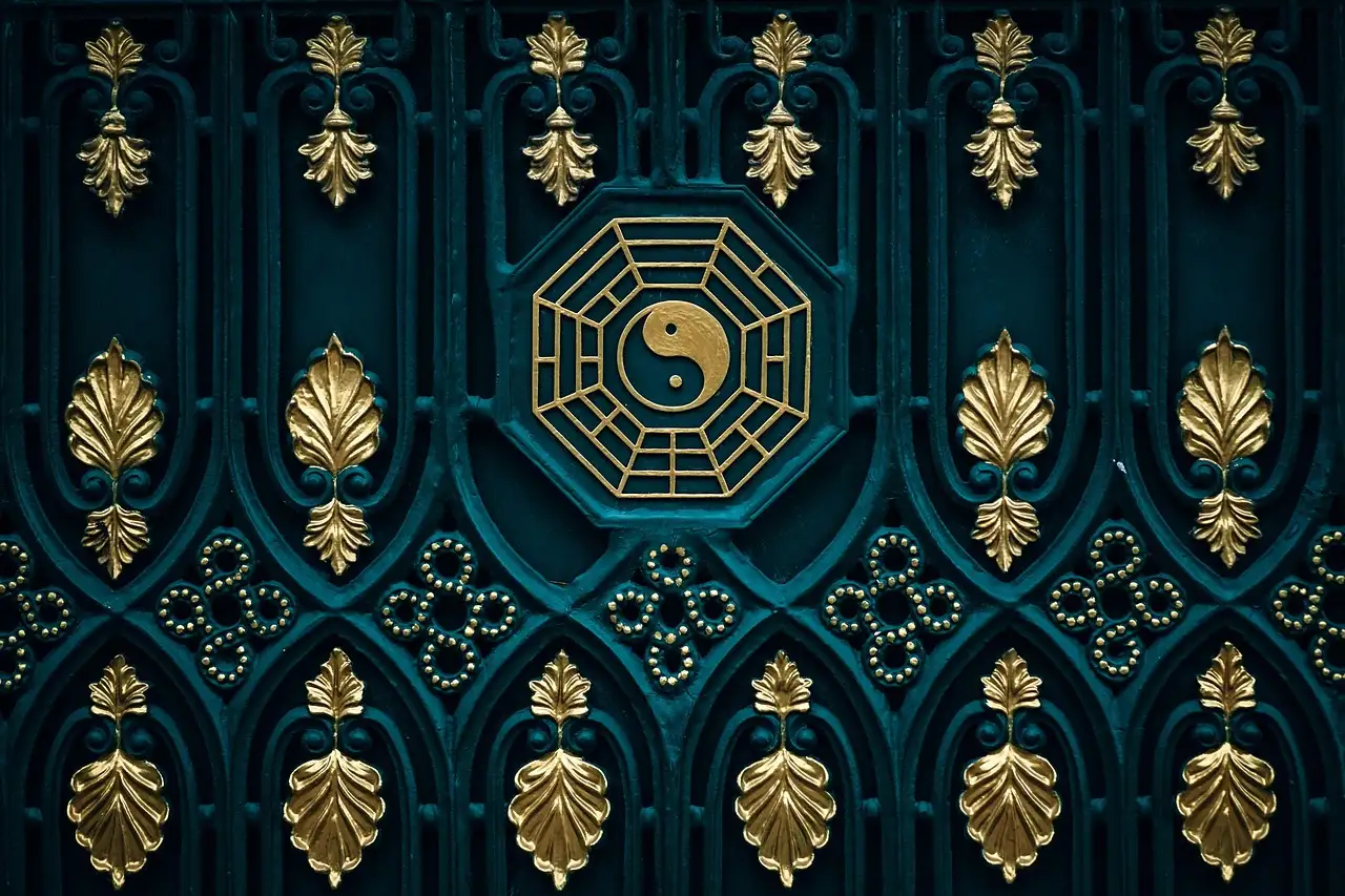 Yin yang wanddecoratie