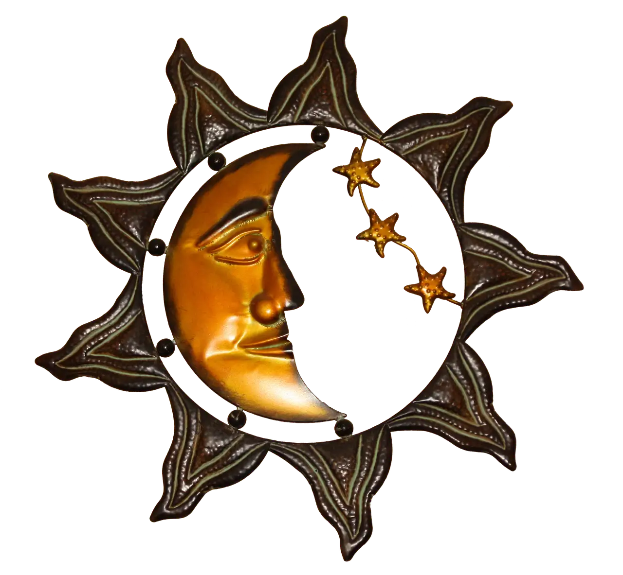 Zon en maan wanddecoratie